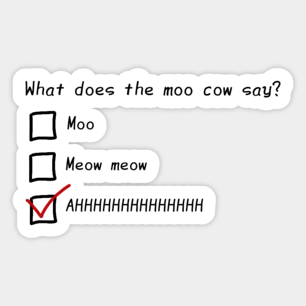 Sebastian Stan ~ What does the moo cow say? Sticker by Sciraffe